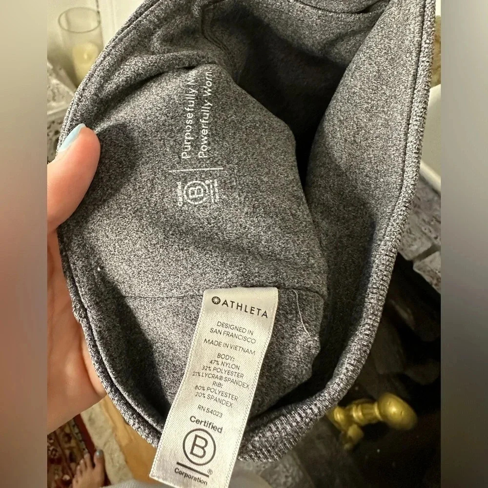 Athleta Barre Kickeflare legging size Xxs gray slit hem athleisure leggings - Picture 4 of 5